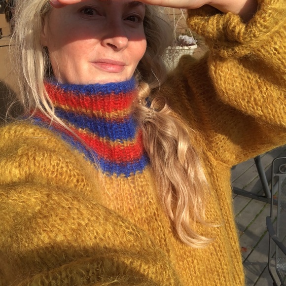 Sweaters - XXL Mustard colored handmade angora sweater from a boutique in Cape Town 🇿🇦